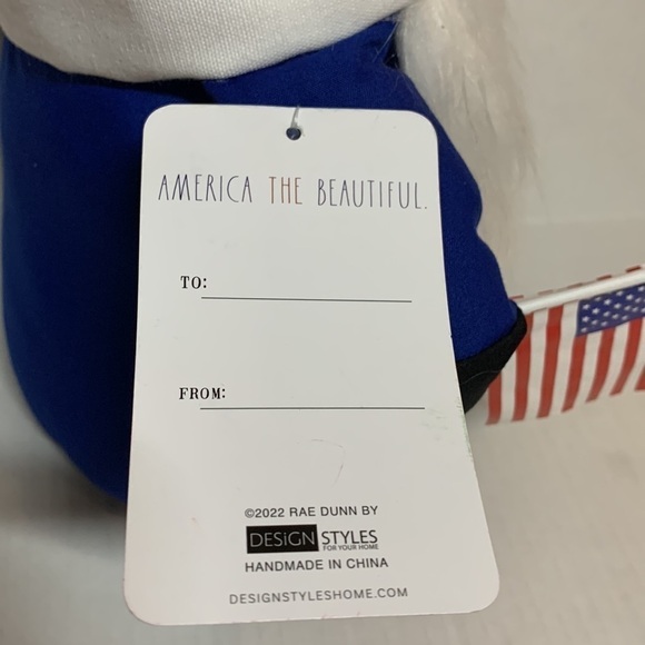 XL 20” tall Rae Dunn America The Beautiful Gnome new memorial day NWT - Picture 5 of 5